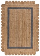 Covor gri/în culoare naturală țesut manual din iută 160x230 cm Grace Grey – Flair Rugs