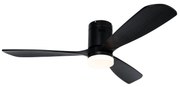 Ventilator de tavan negru 132cm incl. LED Dimmable cu telecomandă - Sofia