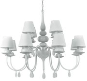 Candelabru 12 brate diametru 92cm BLANCHE SP12 BIANCO 114224