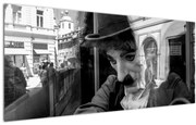 Tablou - Charles Chaplin la Praga (120x50 cm)