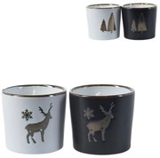 Lumanare de Craciun in recipient ceramic SNOWLIGHT 6 cm - mai multe variante