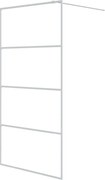 vidaXL Paravan duș walk-in, alb, 100x195 cm, sticlă ESG transparentă