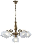 Candelabru 5 brate LUX design clasic realizat manual Bianca