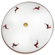 Kolarz 731.U12.4.103 Plafonieră NONNA, 2xE14/60W/230V, Ø 32 cm, roșie/alamă