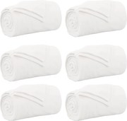 vidaXL Pături de aruncat 6 pcs Alb 150 x 200 cm Molton