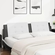 vidaXL Pernă pentru tăblie pat, alb și negru, 200cm, piele artificială