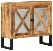 vidaXL Dulap, 80x30x71 cm, lemn masiv de mango brut și metal