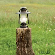 Stalp lumina piedestrala, iluminat exterior design rustic din fier forjat, inaltime 38cm, AL 6589