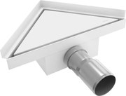 Mexen Flat-T M13 rigolă de podea triunghiulară 20 x 20 cm, albă - 1210320