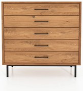 Comodă înaltă din lemn de stejar 97x95 cm Abies – The Beds