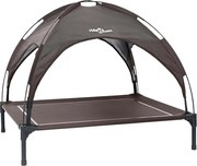 vidaXL Pat pentru câini Manual Maro 104 x 86 x 84,5 cm Oțel