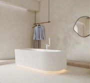 Cada freestanding Yara LED, colt perete stanga, iluminare LED, acril, Alb lucios,159x76x59 cm, 5021L LIGHT LED