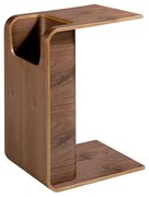 Masuta auxiliara cu spatiu pentru depozitare Walnut Wood