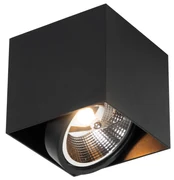 Spotlight de design negru pătrat AR111 - Box