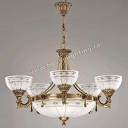 Lustra Ambiente cu 5 Brate, Desing Clasic, Finisaj Bronz Antic - Bussy Lighting 3039-52-05