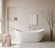 Cada acril freestanding Celeste Alba, Alb lucios, 170 cm, 5049
