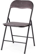 Scaun pliabil pentru living, bucatarie si camping HouseXL™ Brown Folding Chair 2800, Dimensiuni 43X45X78 cm, Design ergonomic, Picioare metalice,