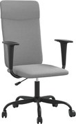 vidaXL Scaun de birou reglabil în înălțime, gri deschis, textil
