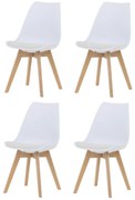 Set de scaune de sufragerie CT-X7056 WT, 4 buc.