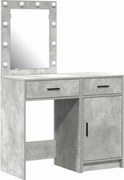 vidaXL Masă de Machiaj cu ușă 2 pcs Gri 50 x 41 x 135 cm Lemn compozit
