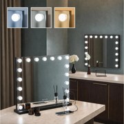BRILAGI - LED Oglindă de machiaj reglabilă HOLLYWOOD LED/15W/230V 60x50 cm neagră
