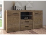 Comodă combinată Rokara (stejar lefkas) (iluminat LED). Promo -17%. 1053861