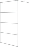 vidaXL Paravan duș walk-in argintiu 115x195 cm sticlă ESG transparentă
