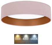 Plafonieră LED Brilagi VELVET LED/24W/230V 3000/4000/6400K roz/auriu