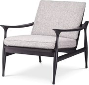 Fotoliu elegant design LUX Manzo negru / bouclé grey