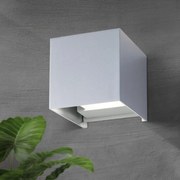 Aplica LED de exterior design modern ambiental IP54 Cube aluminiu