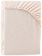 Cearceaf bej din frotir cu elastic 140x200 cm Ruby – Restilo
