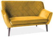 Canapea catifea Kier 2 curry Blu68/wenge