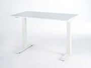 Viva Little, Birou reglabil electric, două motoare - Alb - Alb - 1200x650x18