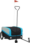 vidaXL Remorcă pentru biciclete, negru și albastru, 45 kg, fier