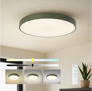 Brilagi - Plafonieră LED dimabilă POOL, 60 W, 230 V, 3000–6000 K, Ø 60 cm, verde + telecomandă