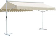 vidaXL Copertină cu structură independentă, crem, 4 x 3 m