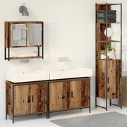 vidaXL Set de mobilier pentru baie 4 pcs Maro 33 x 33 x 185.5 cm
