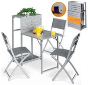 Deuba Set de gradina metalic 1+3 - gri deschis
