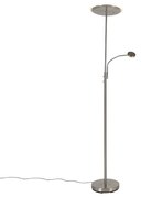Lampă de podea modernă din oțel cu LED reglabil cu braț de citit - Strela