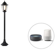 Lampă de exterior inteligentă de podea neagră 125 cm cu WiFi ST64 - New Orleans