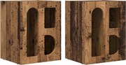 vidaXL Noptieră 2 pcs Lemn vechi 40 x 35 x 50 cm Lemn compozit