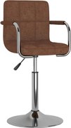 vidaXL Scaun de bar, maro, material textil