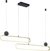 Trio - Lustru LED reglabil suspendat pe cablu GRANT LED/54W/230V 2300/3000/4000K negru/auriu