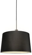 Lampă modernă cu pandantiv din oțel cu abajur 45 cm negru - Combi 1