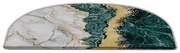 Covorașe pentru scări în culoarea petrolului-crem 16 buc. 20x65 cm Golden Marble – Vitaus