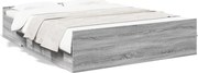 vidaXL Cadru de pat cu sertare gri sonoma 150x200 cm lemn prelucrat
