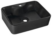 Sapho - Lavoar pentru blat BALENA 48x37 cm, negru mat