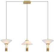 Lustra LED suspendata design modern decorativ Newy 3L aurie