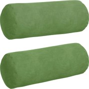 vidaXL Perne Bolster 2 pcs Verde deschis Ø 15 x 40 cm