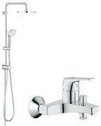 Pachet: Coloana dus Grohe Tempesta 200, baterie cada/dus Bauflow(27389002,23756000)